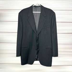 Canali Milano Loro Piana Blazer Suit Jacket Gray Wool Italy 54 L US 44 L